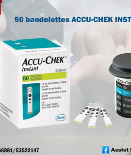 Bandelettes test glycémie - Accuchek Instant - 50 unités