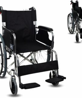 Fauteuil roulant  Pliable  Avec freins
